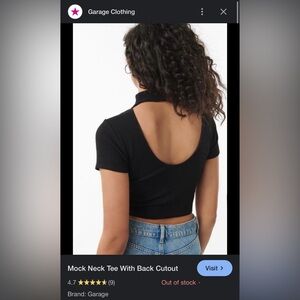 Garage crop top-NWT